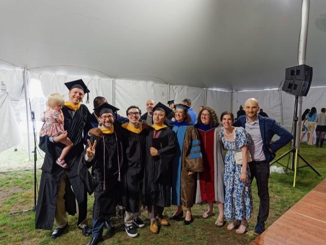 The CSPP class of 2025 poses for a picture with faculty and friends.