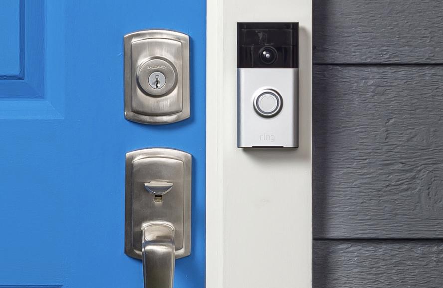 ring doorbell and door handle/lock